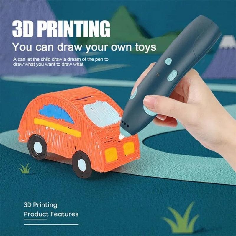 3D Pen for 3D Printing Drawing plus with safe filament Creative Learning for Children