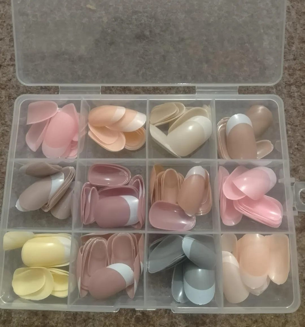 144 Pcs Multicolor False Nails Box