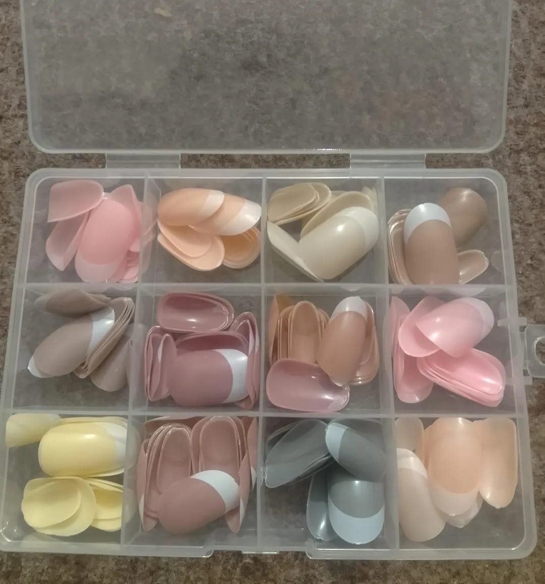 144 Pcs Multicolor False Nails Box
