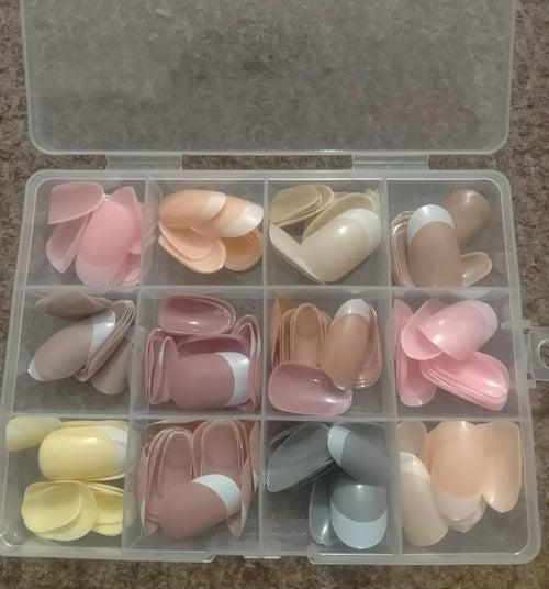 144 Pcs Multicolor False Nails Box