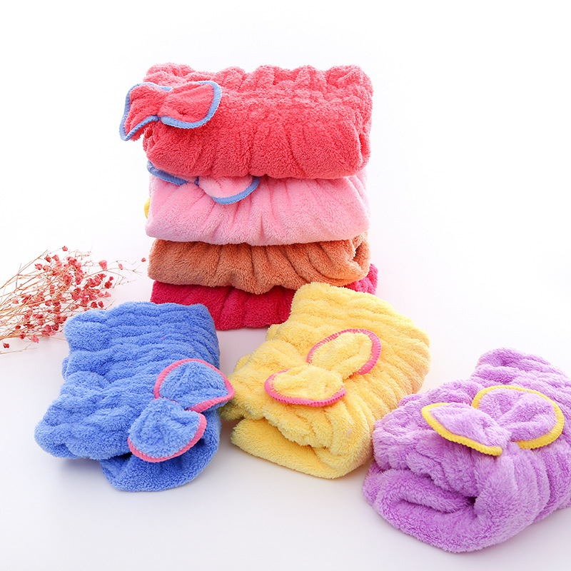 2Pcs--Soft Microfiber Flower Cap Towel for Women – Quick Dry Hair Wrap