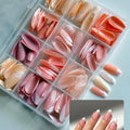 144 Pcs Multicolor False Nails Box