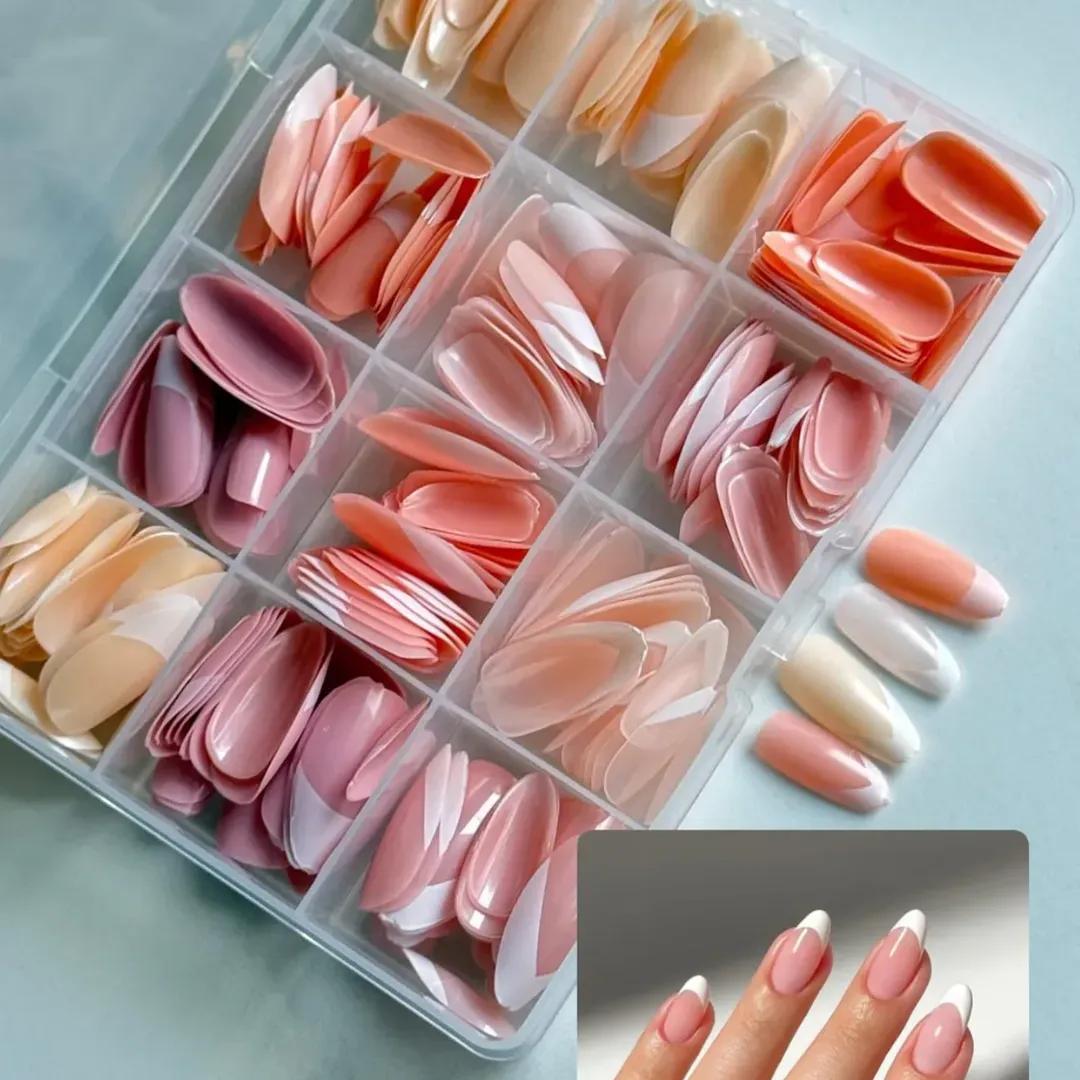144 Pcs Multicolor False Nails Box