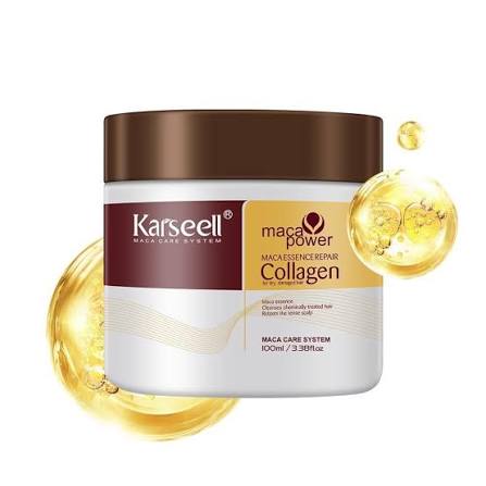 Karseell Hair Mask Collagen Treatment Cream – Argan Oil & Maca Essence, 16.9 OZ 500ml