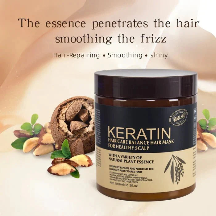 Keratin Hair Mask for Dry & Damaged Hair – Deep Repair Treatment for Smooth, Shiny & Frizz-Free Hair