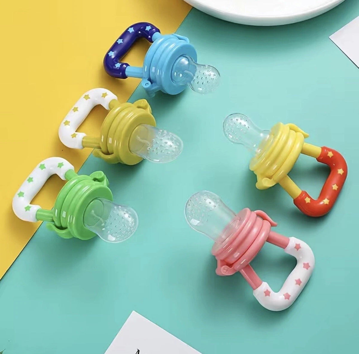 2Pcs-Baby Solid Baby Fruit Pacifier Fresh Fruit Feeder Infant Teething