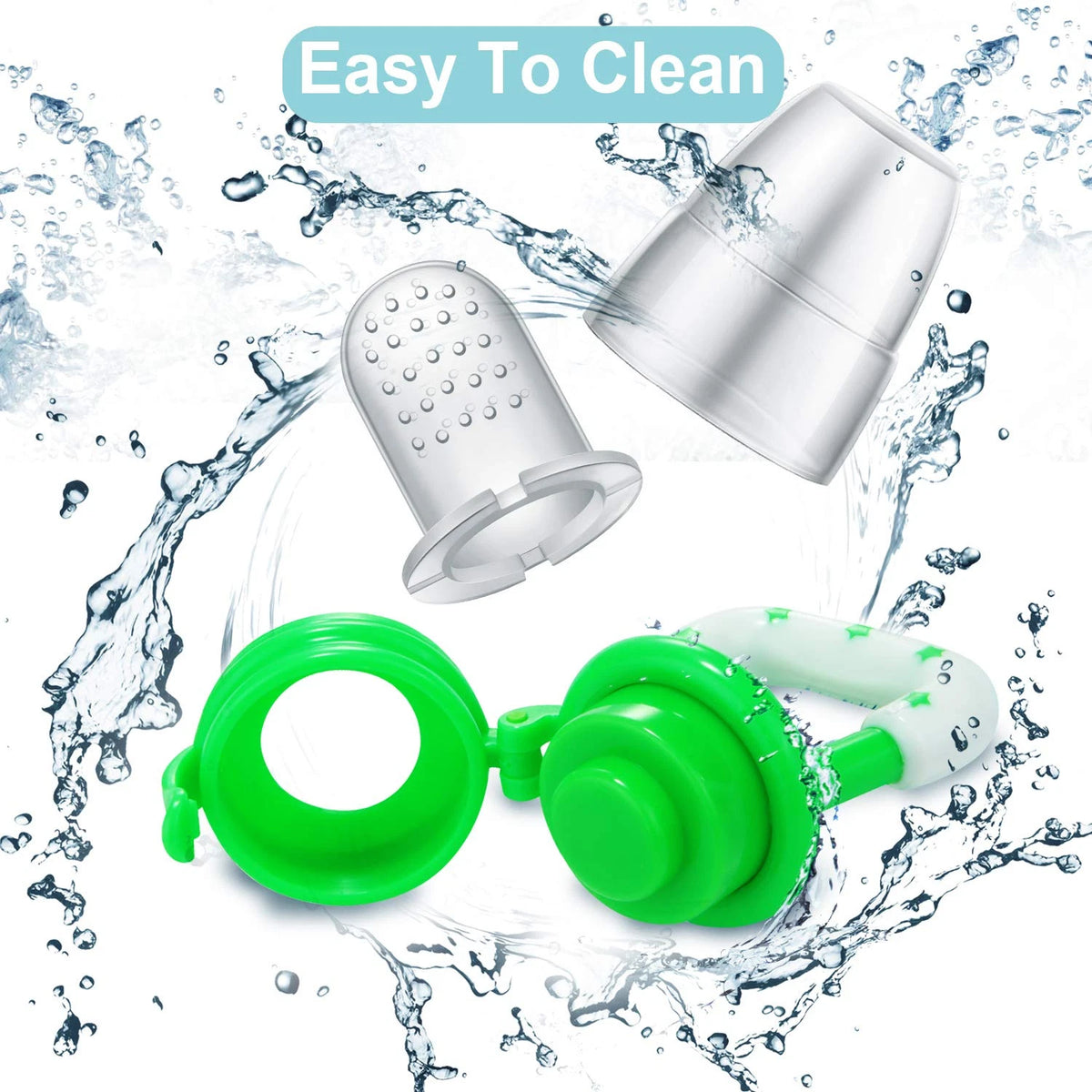 2Pcs-Baby Solid Baby Fruit Pacifier Fresh Fruit Feeder Infant Teething